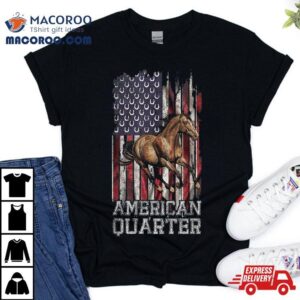 Usa Flag American Quarter Horse Lover, Horseback Riding Shirt