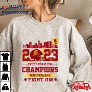 Usc Trojans Football Directv Holiday Bowl Champions Fight On Helme Tshirt