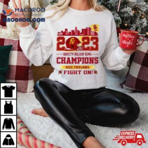 Usc Trojans Football Directv Holiday Bowl Champions Fight On Helme Tshirt