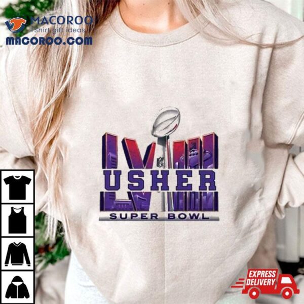 Usher Super Bowl Lviii Logo T Shirt