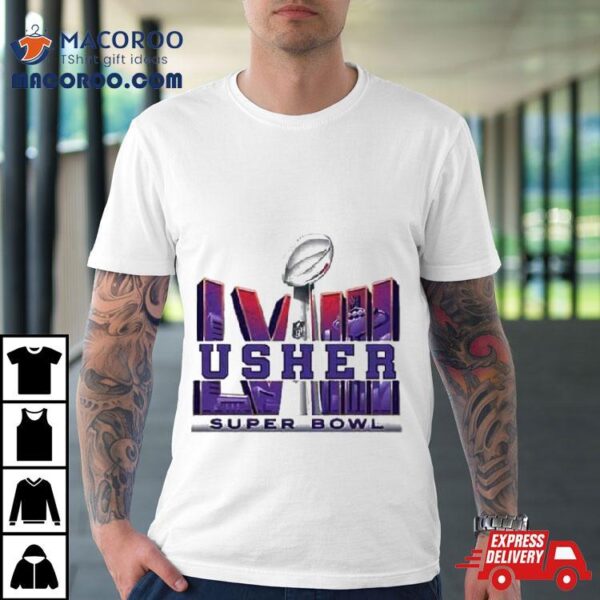 Usher Super Bowl Lviii Logo T Shirt