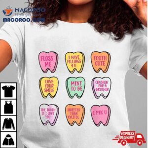 Valentine’s Day Dental Tooth Candy Retro Dentist Shirt