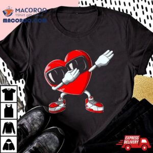 Valentines Day Dabbing Heart Boys Girls Love Dab Dance Funny Tshirt