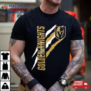 Vegas Golden Knights Starter Black Color Scratch Tshirt