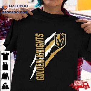 Vegas Golden Knights Starter Black Color Scratch Tshirt