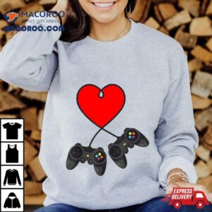 Video Gamer Heart Controller Valentine S Day Kids Boys Tshirt