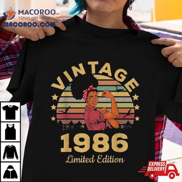 Vintage 1986 Made In 35th Birthday 35 Years Shirt