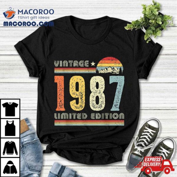 Vintage 1987 Made In 35th Birthday Shirt 35 Years Old