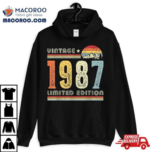 Vintage 1987 Made In 35th Birthday Shirt 35 Years Old