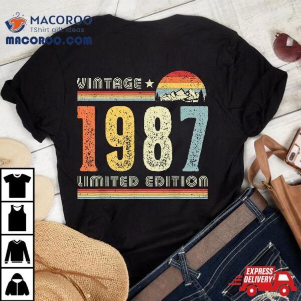 Vintage 1987 Made In 35th Birthday Shirt 35 Years Old