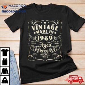 Vintage 35th Birthday Decorations Funny 1989 35 Shirt