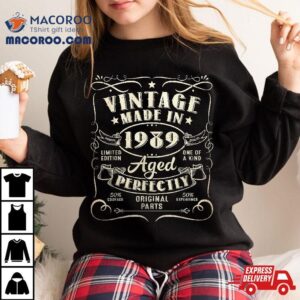 Vintage 35th Birthday Decorations Funny 1989 35 Shirt