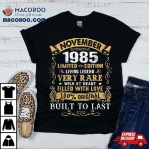 Vintage Th Birthday November Gift Years Old Tshirt