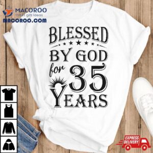 Vintage Blessed By God For Years Happy Th Birthday Tshirt