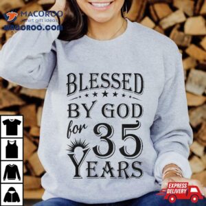 Vintage Blessed By God For Years Happy Th Birthday Tshirt