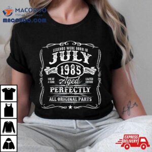 Vintage Born In July 1985 35th Birthday 35 Years Old Gift Shirt