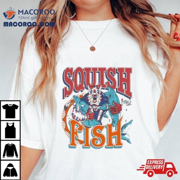 Vintage Buffalo Bills Squish The Fish 90s Nfl Football Miami Dolphins T Shirt