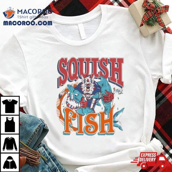 Vintage Buffalo Bills Squish The Fish 90s Nfl Football Miami Dolphins T Shirt