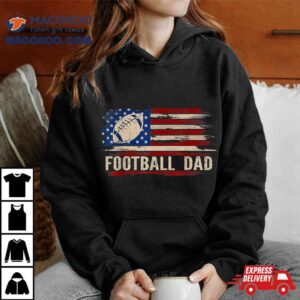 Vintage Football Dad American Usa Flag Sports Gif Tshirt