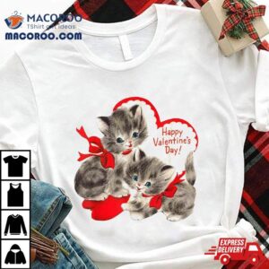 Vintage Valentine’s Day Cat Kitten Kitty Retro Valentine Shirt