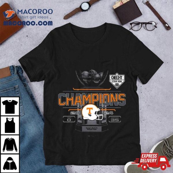 Volunteers Football 2024 Cheez It Citrus Bowl Champions Iowa 0 Tennessee 35 Shirt