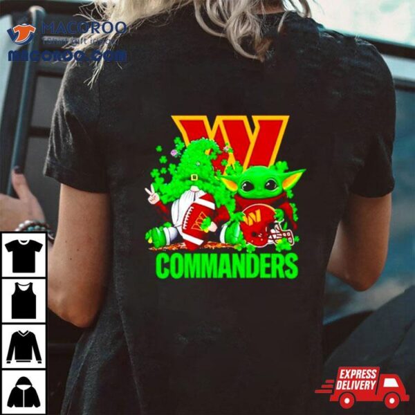 Washington Commanders Baby Yoda Happy St.patrick’s Day Shamrock Shirt