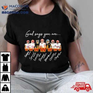 Washington Commanders God Says You Are Unique Special Lovely Precious Strong Chosen Forgiven Tshirt
