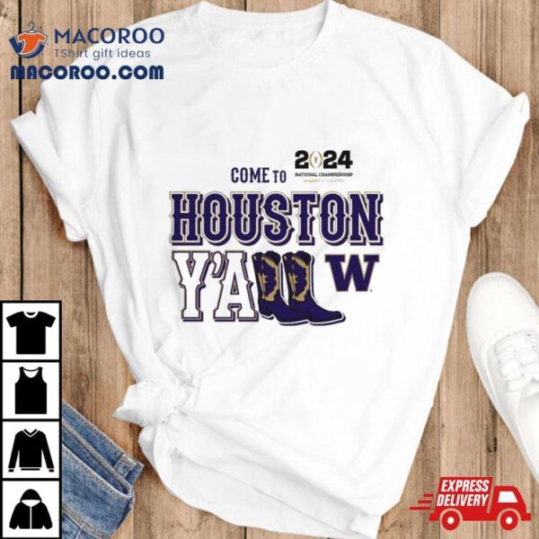 Washington Football 2024 Welcome To Houston Crew Retro Shirt