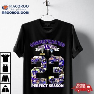 Washington Huskies Undefeated Perfect Season Signatures Tshirt