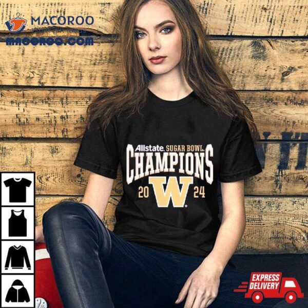 Washington Huskies 2024 Sugar Bowl Champions Logo T Shirt