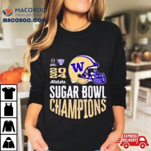 Washington Huskies 2024 Sugar Bowl Champions Purple Helmet T Shirt