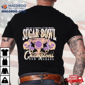 Washington Huskies Sugar Bowl Champions Purple Trophy Tshirt