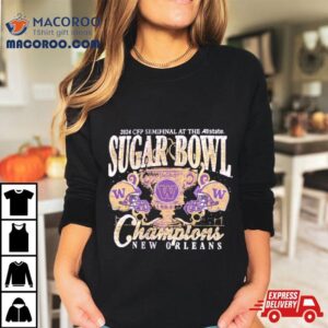 Washington Huskies 2024 Sugar Bowl Champions Purple Trophy T Shirt