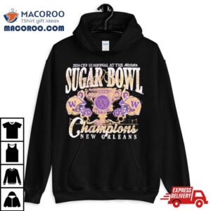 Washington Huskies Sugar Bowl Champions Purple Trophy Tshirt