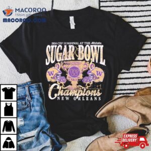 Washington Huskies Sugar Bowl Champions Purple Trophy Tshirt