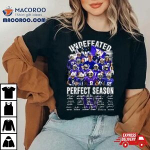 Washington Huskies Undefeated Perfect Season Signatures Tshirt