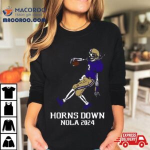 Washington Huskies Horns Down Nola Skeleton Tshirt