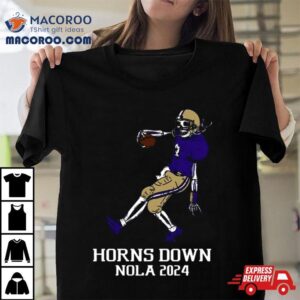 Washington Huskies Horns Down Nola Skeleton Tshirt