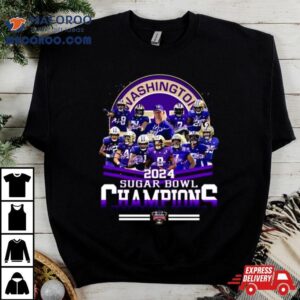 Washington Huskies Players Sugar Bowl Champions Signatures Tshirt