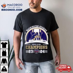 Washington Huskies Sugar Bowl Champions Logo Skyline Tshirt