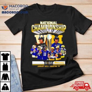 Washington Huskies Vs Michigan Football 2024 National Championship Houston, Tx Signatures Shirt