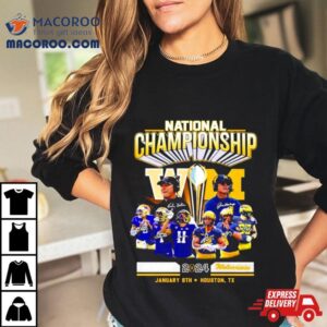 Washington Huskies Vs Michigan Football National Championship Houston Tx Signatures Tshirt