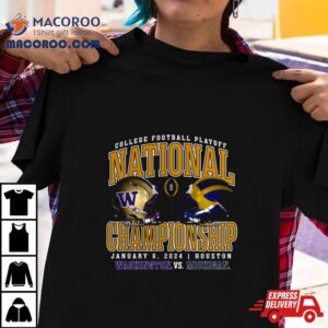 Washington Huskies Vs Michigan Wolverines Cfp 2024 National Championship Game Head To Head Stadium T Shirt