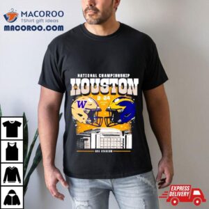 Washington Huskies Vs Michigan Wolverines National Championship Houston Skyline Tshirt