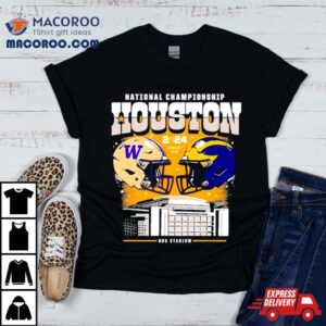 Washington Huskies Vs Michigan Wolverines National Championship Houston Skyline Tshirt