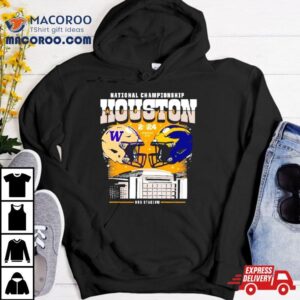 Washington Huskies Vs Michigan Wolverines National Championship Houston Skyline Tshirt