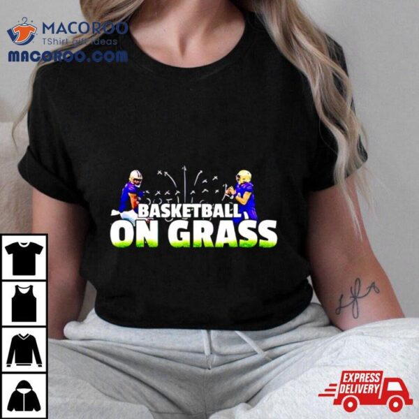 Washington Husky Basketball On Grass Shirt