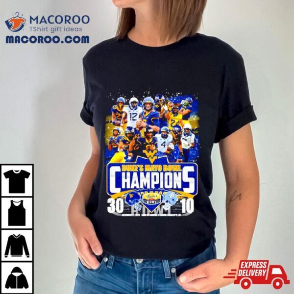 West Virginia Football 2023 Duke’s Mayo Bowl Champions Victory North Carolina 30 10 Shirt