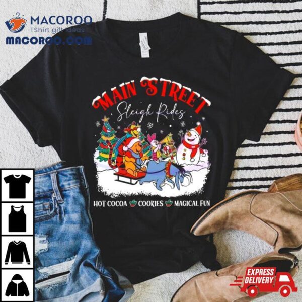 Winnie The Pooh Main Street Sleigh Rides Christmas T Shirt