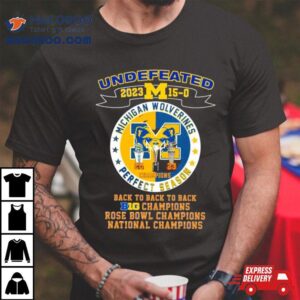 Wolverines Undefeated Perfect Season Back To Back To Back B Football Champions Tshirt